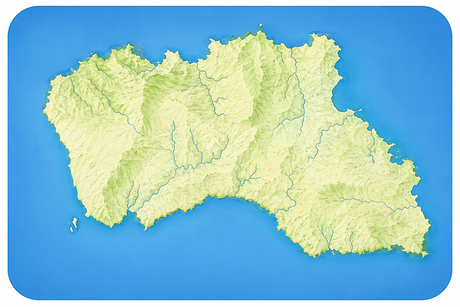 Mapa da ilha de Santa Maria